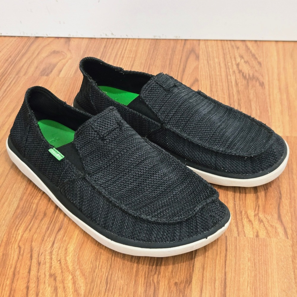 Sanuk Vagabond Tripper Slip On Shoes Mens Size 12/45 Loafers knit Mesh Moc Toe